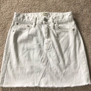 J. Crew white denim mini skirt
